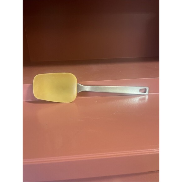 Inox Endelstahl Rostfrei Stainless Steel Rubber Scraper Spatula 10” Gold Heavy - Picture 2 of 5